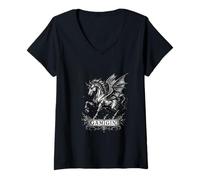 Mujer Gamigin Corcel Sombra del Reino Goetia Camiseta Cuello V