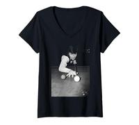 Mujer Ganador del Campeonato del Reino Unido Jimmy White en 1980 Camiseta Cuello V