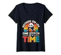 Mujer Ganchillo Punto One Stitch At A Time Camiseta Cuello V