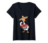 Mujer Ganso Mexicano Divertido Español Me Ganso Ta México Humor tonto Camiseta Cuello V