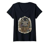 Mujer Garden Under Stars Jardinero Noche Camiseta Cuello V