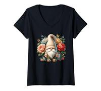 Mujer Gardening Gnome For Summer Flower Lover And Funny Gardener Camiseta Cuello V
