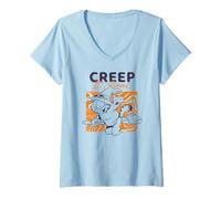 Mujer Garfield Halloween Witch Garfield Creep It Real Retro Camiseta Cuello V