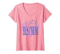 Mujer Garfield Mother's Day Best Mom Heart Camiseta Cuello V