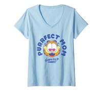 Mujer Garfield Mother's Day Purrfect Mom Camiseta Cuello V