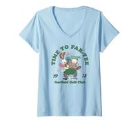 Mujer Garfield Time To Par-tee! Since 1978 Garfield Golf Club Camiseta Cuello V