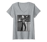 Mujer Gary Numan Live Synth Pop Cars de Virginia Turbett Camiseta Cuello V