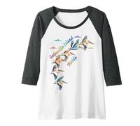 Mujer Gasparilla Island Florida Colorido Tie-Dye Pelican Lover Camiseta Manga Raglan