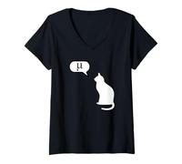Mujer Gato científico: Gato matemático, Gato estadístico, Gato biología, Gatito Camiseta Cuello V