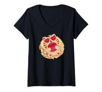 Mujer Gato con Bola de Hilo - Gato Divertido Camiseta Cuello V