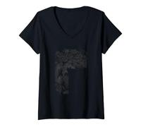 Mujer Gato de Cheshire de Sir John Tenniel (1940) Camiseta Cuello V