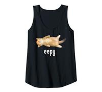 Mujer Gato Eepy, Meme De Gato Sueño Tonto Camiseta sin Mangas