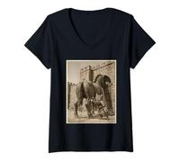 Mujer Gato Meme Divertido Amante De Los Gatos Meme Historia Humor Gráfico Camiseta Cuello V