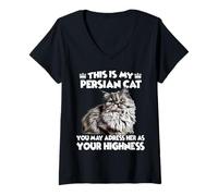 Mujer Gatos persas T | Gato Persa Gatos Gato Persa Camiseta Cuello V