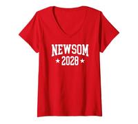 Mujer Gavin Newsom para Presidente 2028 Camiseta Cuello V