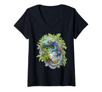 Mujer Gecko tokay Animal Camiseta Cuello V