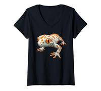 Mujer Gecko tokay Animal Camiseta Cuello V