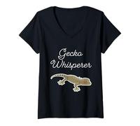 Mujer Gecko Whisperer - Tokay Gecko Camiseta Cuello V
