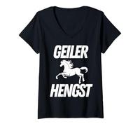 Mujer Geiler Hengst - Divertido Jinete Sexo DIVERSIÓN Regalo Camiseta Cuello V