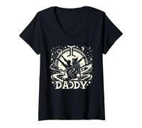 Mujer Gemini Daddy The Twin Zodiac Sign para cumpleaños de mayo y junio Camiseta Cuello V