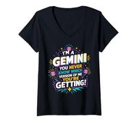 Mujer Géminis Nunca Sabes qué versión obtendrás Camiseta Cuello V