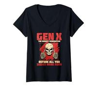 Mujer Gen X La generación de Bajos Antes de Que nacieran Todas Las Mariquitas Camiseta Cuello V