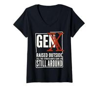 Mujer Gen X levantado afuera hasta Que Las Luces se encendieron todavía Alrededor Camiseta Cuello V