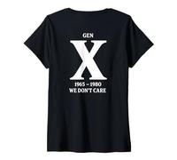 Mujer Gen X No Nos Importa la filosofía de la apatía Camiseta Cuello V