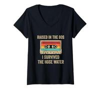 Mujer Gen X Raised on Hose Water Funny Women Men Camiseta Cuello V