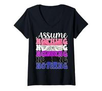 Mujer Genderfluid - Bandera de orgullo fluido de género LGBTQ asumir nada Camiseta Cuello V
