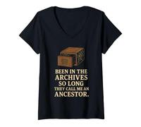 Mujer Genealogía Nerd Gift Family Tree Research Ancestry Club Camiseta Cuello V