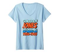 Mujer Generación Jones 1954 1965 Estilo Retro Camiseta Cuello V