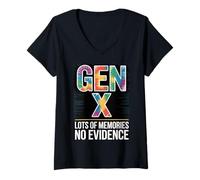 Mujer Generación X Stay Feral Gen X para Hombre y Mujer Camiseta Cuello V