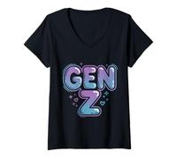 Mujer Generación Z Camiseta Cuello V