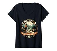 Mujer Geocaching Geocache Adventure Starts Off The Map Camiseta Cuello V