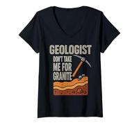 Mujer Geologist Don't Take For Granite Camiseta Cuello V
