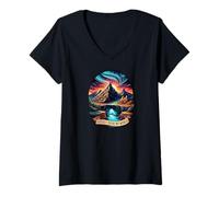 Mujer Geology Rocks My World Funny Earth Science Geologist Pun Camiseta Cuello V