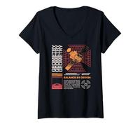 Mujer Geometría - Declaración Urban Streetwear Camiseta Cuello V