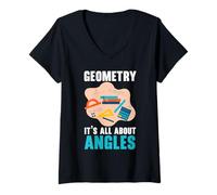 Mujer Geometría Profesor Matemático Materia Matemáticas Matemáticas Camiseta Cuello V