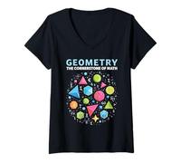 Mujer Geometría Profesor Matemático Materia Matemáticas Matemáticas Camiseta Cuello V