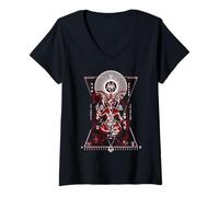 Mujer Geometría Sagrada Baphomet - Simbolismo Esotérico Hermético Arte Camiseta Cuello V