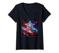 Mujer Geometría Sagrada Camiseta Cuello V
