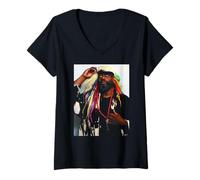 Mujer George Clinton Funk Parlament-Funkadelic por AJ Barratt Camiseta Cuello V
