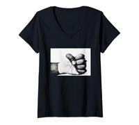 Mujer George Foreman Boxeo Puño Rumble En La Selva Peso Pesado Camiseta Cuello V