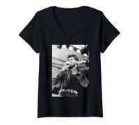Mujer George Michael Wham! Concierto de Despedida Wembley pasada Navidad Camiseta Cuello V