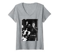 Mujer George Michael Wham! En Vivo en el Escenario 1986 Camiseta Cuello V