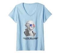 Mujer George Washington Eres Bienvenido George Washington Camiseta Cuello V