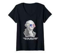 Mujer George Washington Eres Bienvenido George Washington Camiseta Cuello V