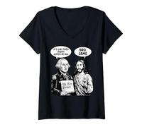 Mujer George Washington Jesus Bro Same Funny Meme Political Humor Camiseta Cuello V