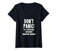 Mujer Gerente de Marketing de Influencers Camiseta Cuello V